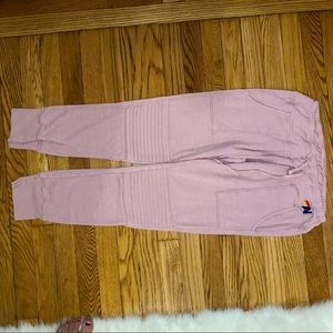 Aviator nation blush Moto sweatpants